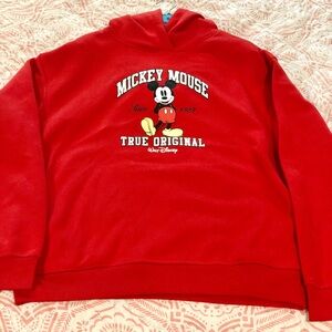 Disney Mickey Mouse Red Hoodie Small